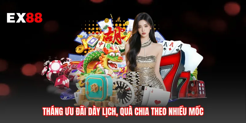 Tháng ưu đãi dày lịch, quà chia theo nhiều mốc